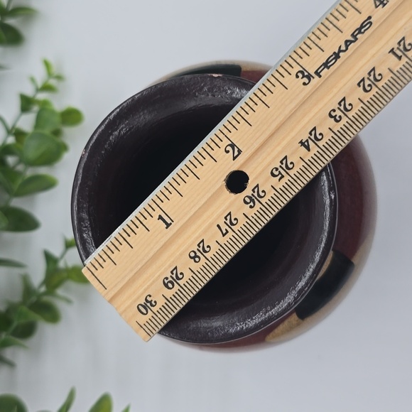 Handcrafted in Peru Signed by Artist Small Pottery Vase 1960s 1970s - Picture 10 of 11